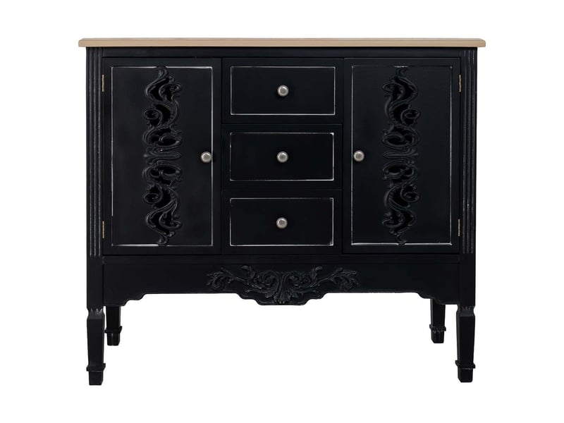  Buffet en bois noir 100x40x86 cm h  - Conforama B
