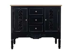 Buffet en bois noir 100x40x86 cm h