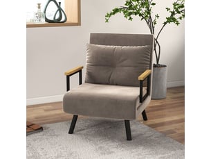 Fauteuil relax manuel  <strong></strong> Velours gris