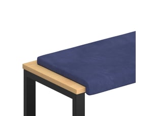 Coussin de banc, coussin d'assise, coussin de canapé velours bleu police profondeur 35 cm cf53849