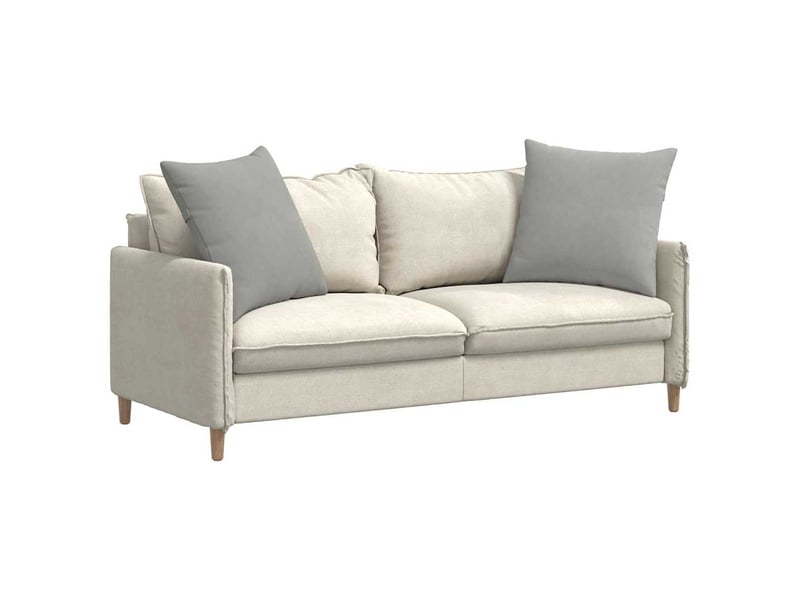  Lot de 2 coussins de canapé, coussins décoratifs tissu gris clair 80 x 80 cm cf58851  - Conforama C
