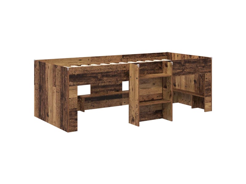  Cadre de lit élevé pour enfants - lit jeune bois ancien 80 x 200 cm  - Conforama D