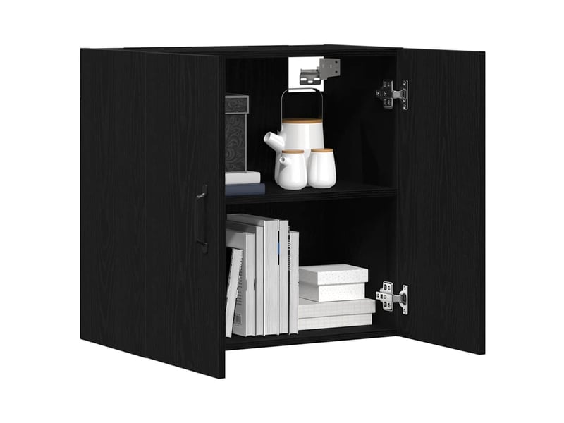  Armoire murale salon, meuble de rangement en chêne noir 60 x 31 x 60 cm bois d'ingénierie  - Conforama D