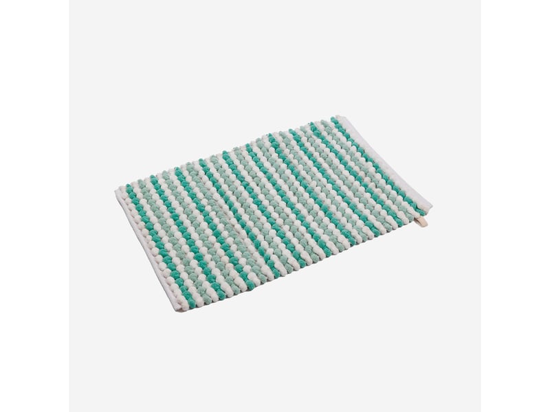  Tapis de bain antidérapant en coton et polyester cloud - vert foncé  - Conforama A