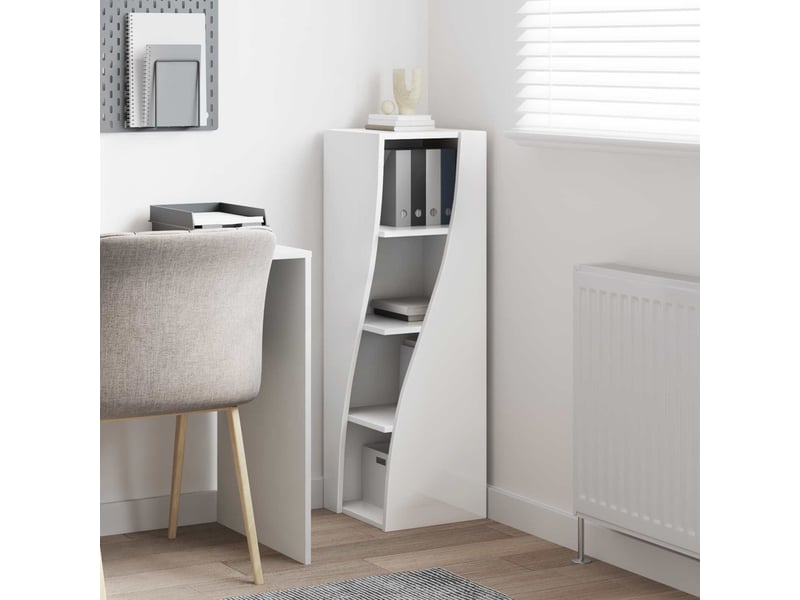  Meuble d'angle, meuble de rangement salon 32x32x102cm bois d'ingénierie  - Conforama D