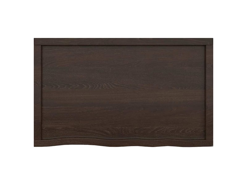  Comptoir de salle de bain, plan de travail marron foncé bois massif traité cf65869  - Conforama C