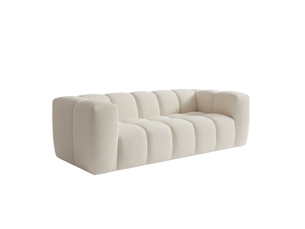 Canapé droit fixe <strong>MOBILIER DECO</strong> <strong>LAYANE-3-BEI</strong> 3 places Tissu beige