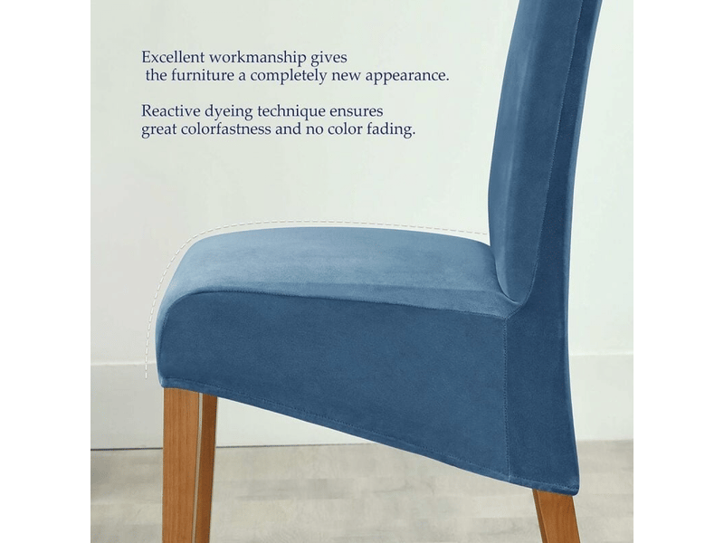  Housses de chaises de restaurant, douces et élastiques, adaptées aux grandes chaises de salle à manger, amovibles et lavables, lot de 2, noires XLH-ZLS-009324ZLS - Conforama E