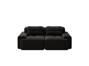 Canapé modulaire boneless, sofa moderne pour salon avec tiefsitz, confort nuage en velours côtelé, loveseat, canapé lit, noir
