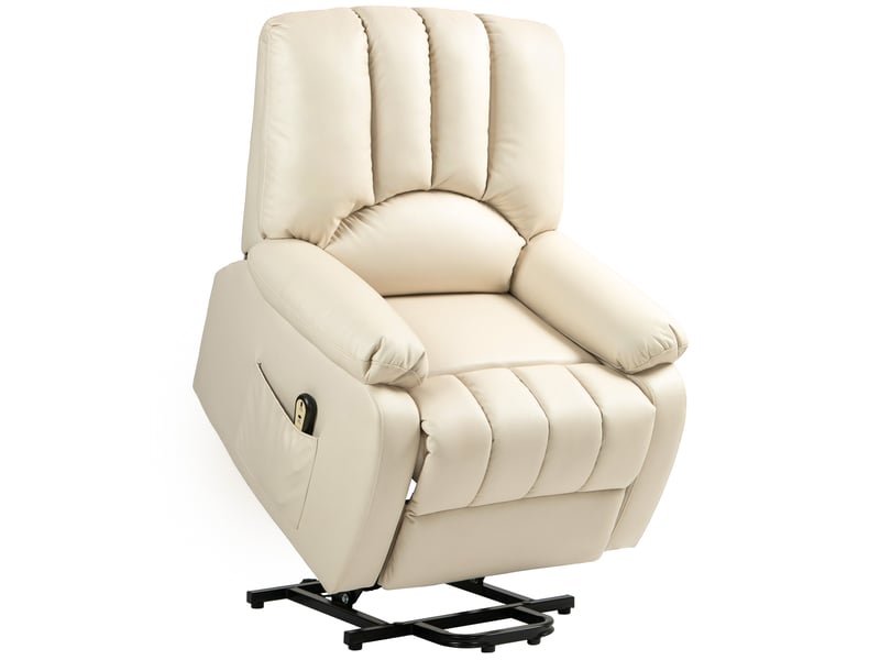  Fauteuil de relaxation, fauteuil relax inclinable électrique releveur, 86x92x102cm, beige  - Conforama B