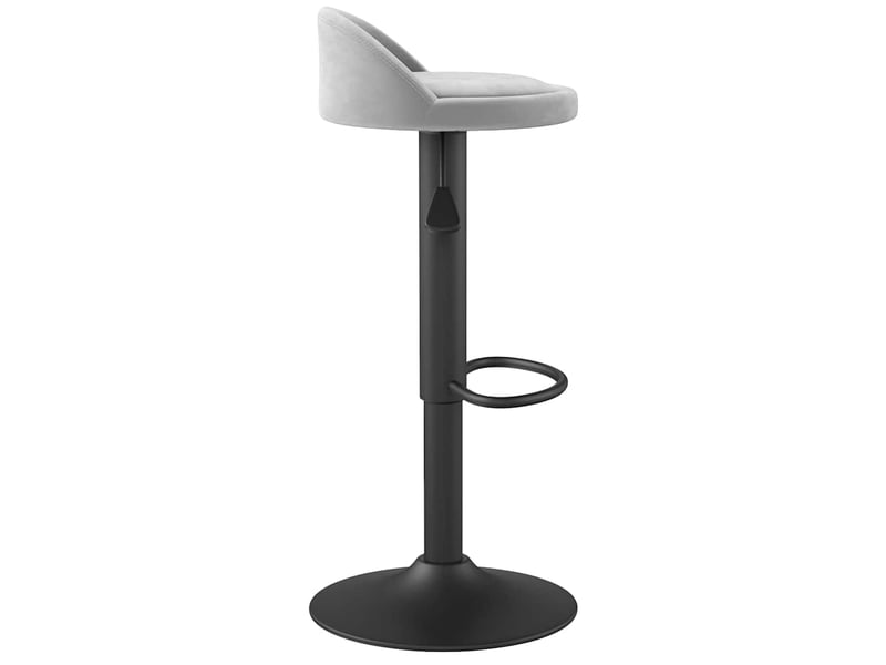  Tabouret de bar, chaise de bar gris clair velours shl33111  - Conforama D