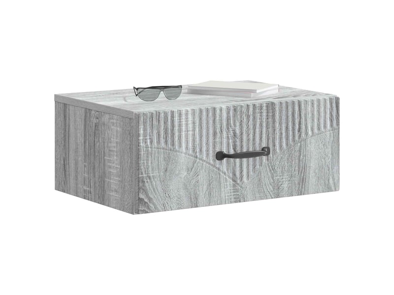 Table de chevet - cabinet de chevet - table de nuit mural sonoma gris 49 x 34,5 x 20 cm - Conforama B