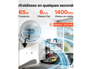 Ventilateur sur pied RAELUNYI  -  