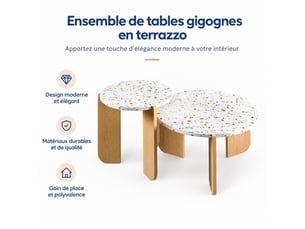 Table basse rond(e) coloris blanc  