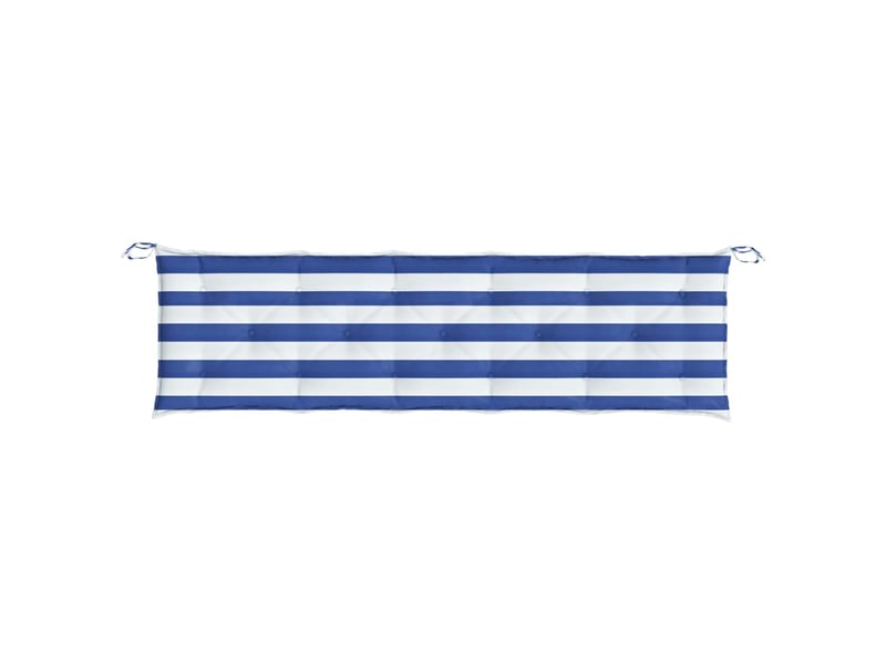  Coussin de banc de jardin, coussin d'assise rayures bleues et blanches 180x50x7cm cf52785  - Conforama D