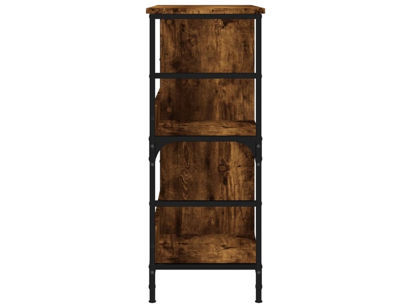  Bibliothèque, étagère de rangement chêne fumé 78,5x33x82 cm bois d'ingénierie  - Conforama E