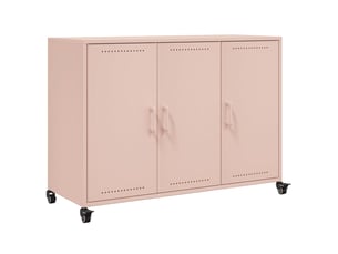 Buffet - bahut - meuble de rangement rose 100,5x39x72 cm acier