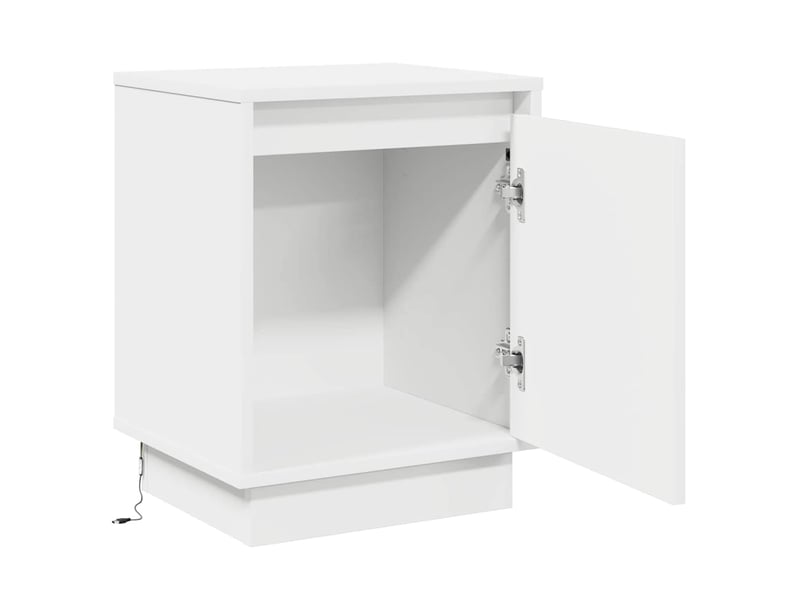  Table de chevet - cabinet de chevet - table de nuit blanc 39 x 34,5 x 50 cm bois d'ingénierie  - Conforama E