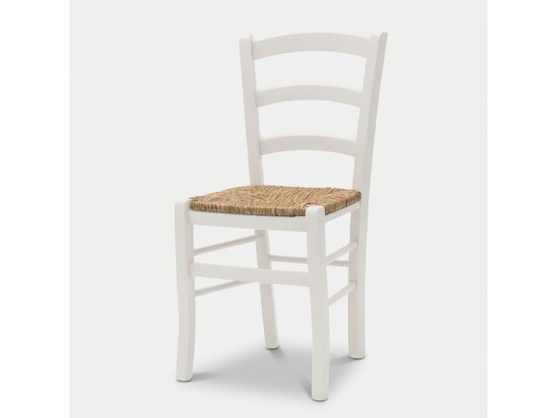  Lot de 2 chaises de salle à manger en bois massif anna - blanc  - Conforama C
