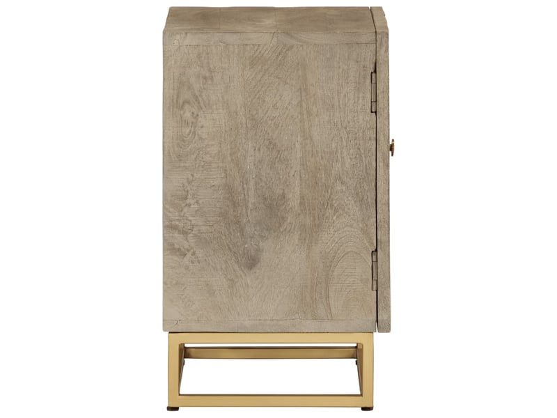  Table de chevet - cabinet de chevet - table de nuit 40x30x50 cm bois massif manguier et fer  - Conforama C