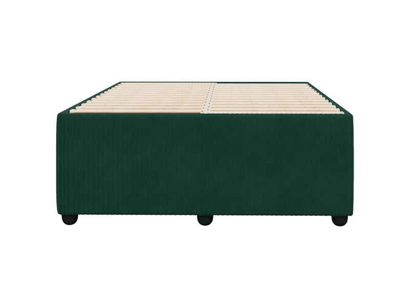  Lit double- lit adulte -  cadre de lit sans matelas vert foncé 120x190 cm velours  - Conforama C