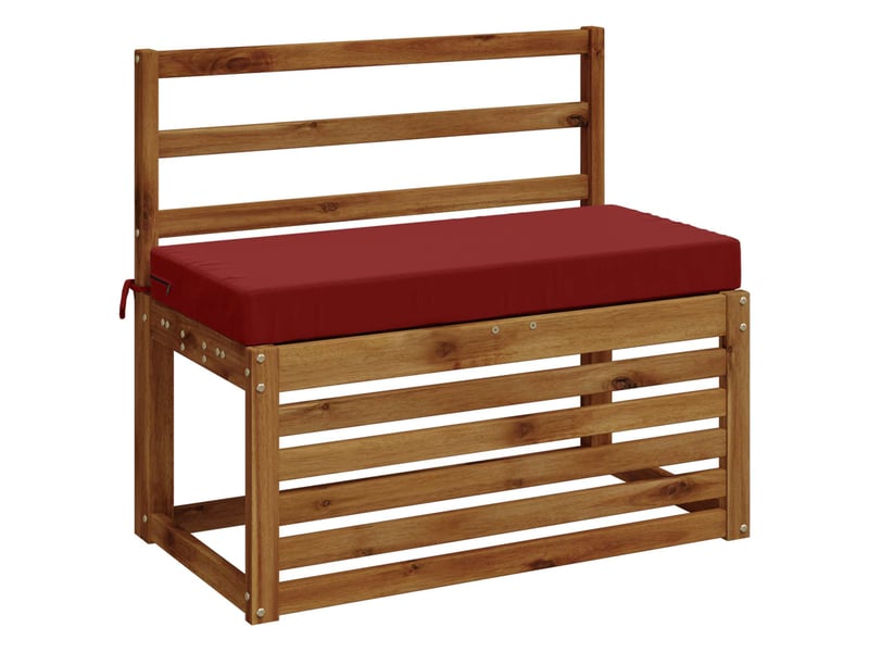  Lot de 2 coussins de banc, coussins d'assise soest 100 % polyester bordeaux cf57159  - Conforama A
