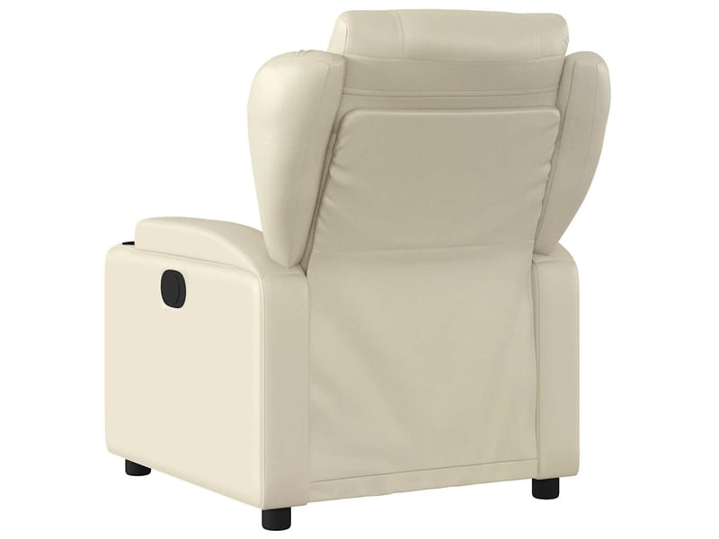 Fauteuil de massage inclinable électrique crème similicuir shl74380 - Conforama E