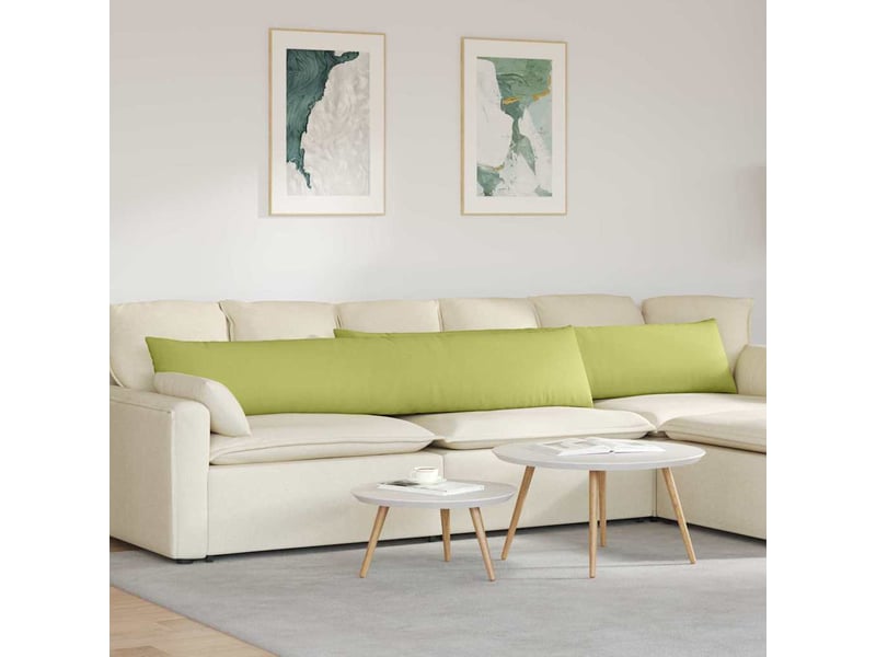  Lot de 2 coussins de canapé, coussins décoratifs tissu vert clair 200 x 40 cm cf58973  - Conforama B
