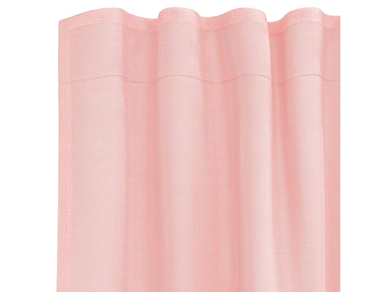  Lot de 2 rideaux en voile, voilages avec passe-tringles rose cf44479  - Conforama E