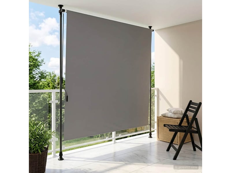  Store enrouleur, store roulant extérieur gris clair 120 x 270 cm cf47447  - Conforama B