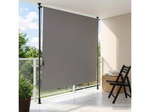 Store enrouleur, store roulant extérieur gris clair 120 x 270 cm cf47447