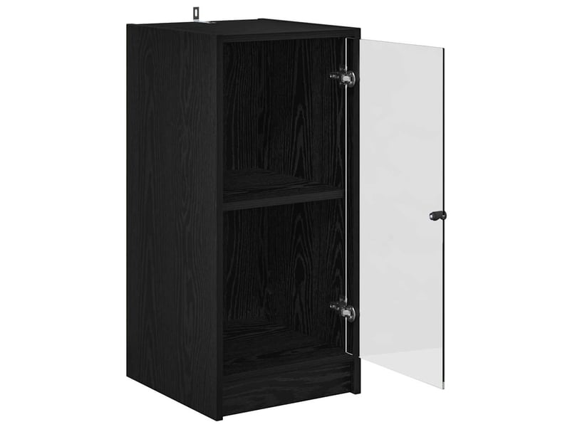 Buffet - bahut - meuble de rangement chêne noir 35 x 37 x 76 cm bois d'ingénierie - Conforama E