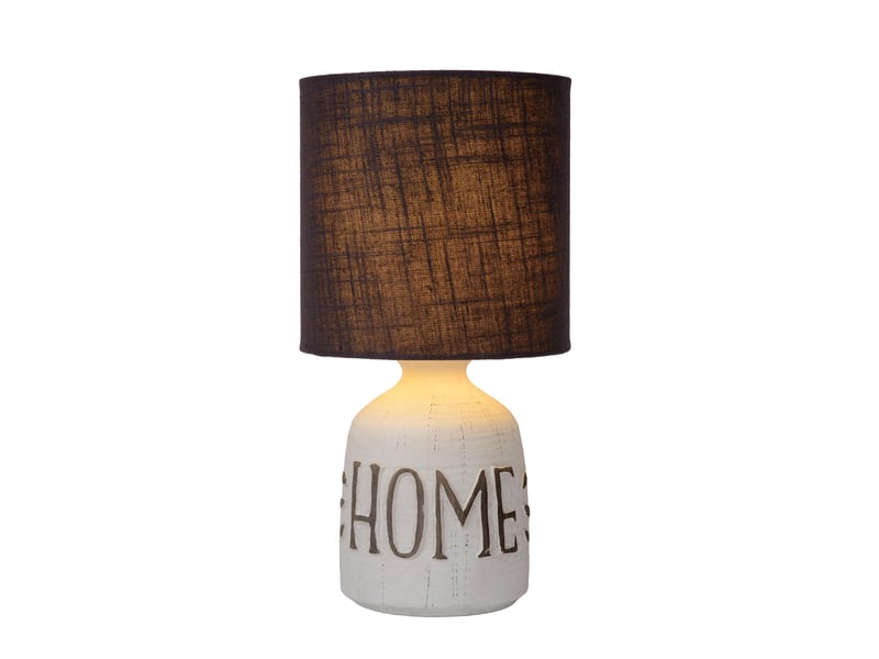 Lampe de table diam. 16,5 cm 1xe14 40w ip20 blanc - lucide - cosby  - Conforama A