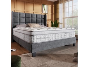 Matelas 140x190 cm <strong>DESVIAE</strong>  <strong></strong> Ressorts ensachés + mousse soutien Medium épaisseur 25 cm