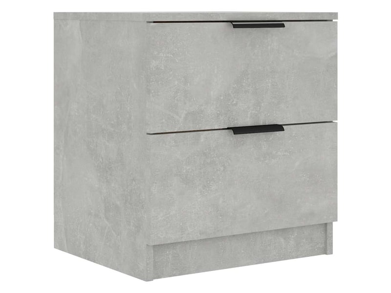  Lot de 2 tables de chevet - cabinet de chevet - table de nuit gris béton bois d'ingénierie  - Conforama D