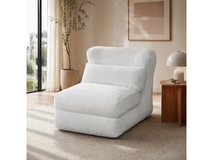 Fauteuil convertible 90x118x86 cm forme unique blanc