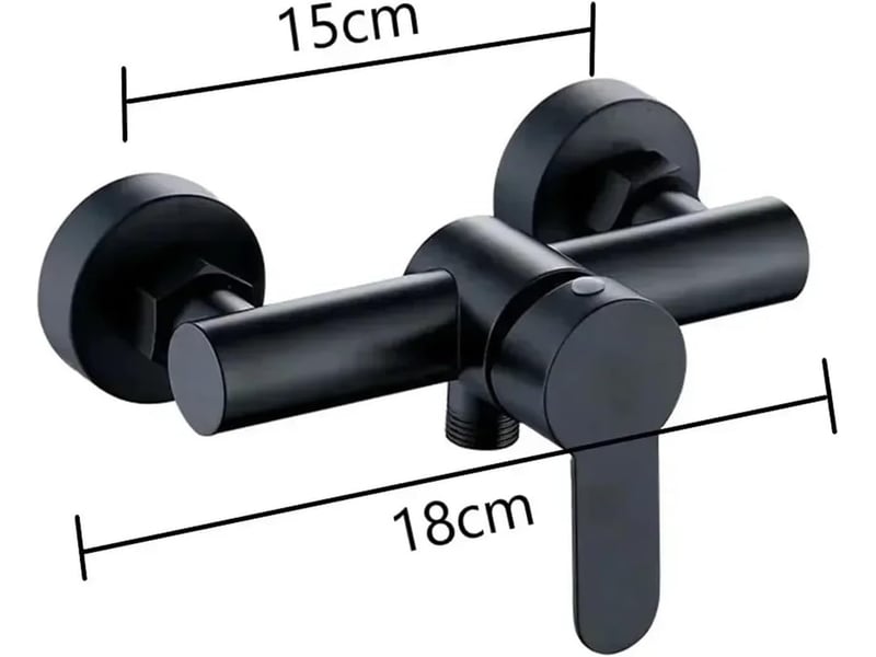  Robinets de douche de salle de bain en acier inoxydable robinet de baignoire triple mural  - Conforama C