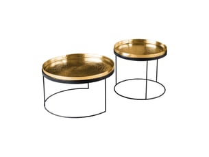 Table basse rond(e) coloris doré MEUBLORAMA  - 57 cmx103 cm