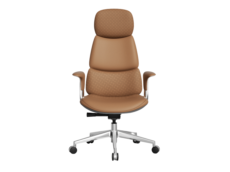  Fauteuil de bureau 70 x 66 x 114 cm – marron – inclinaison 135°, assise coulissante et roulettes silencieuses  - Conforama A