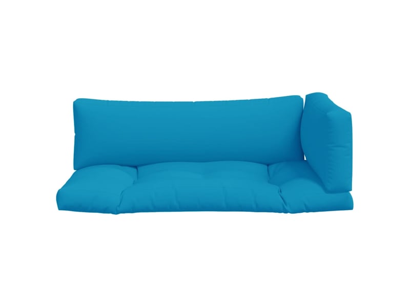  Lot de 3 coussins de palette, coussins de canapé bleu clair tissu cf59470  - Conforama D