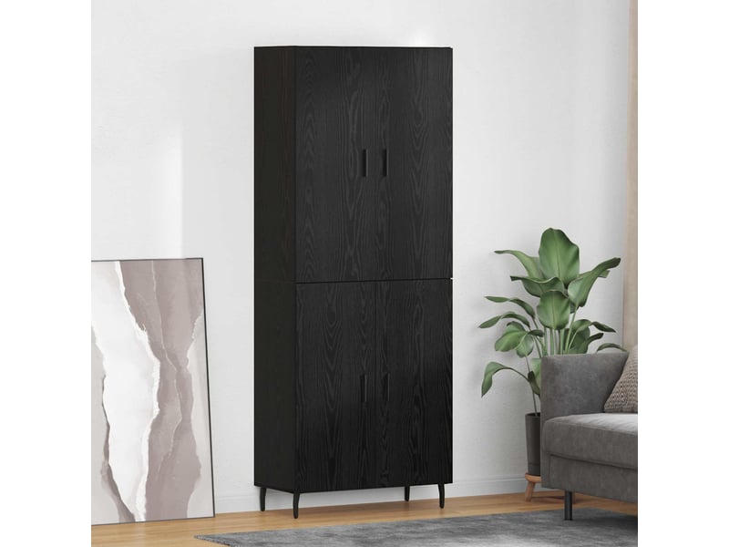 Buffet - haut armoire 2 pc chêne noir 69,5 x 34 x 180 cm - Conforama B