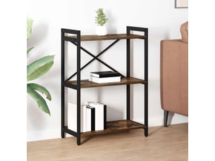 Étagère de rangement 60 x 30 x 85 cm bois d'ingénierie chêne fumé