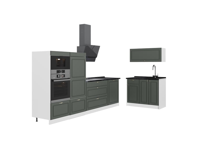 Vicco cuisine, vert or campagneblanc, 380cm sans pt  - Conforama A