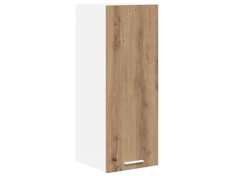 Meuble de rangement cuisine, armoire suspendue chêne artisan et blanc 30x31x80cm  - Conforama A