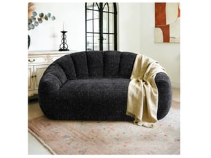 Fauteuil poire patte d’ours ciel étoilé 140x98x61 cm avec accoudoirs noir