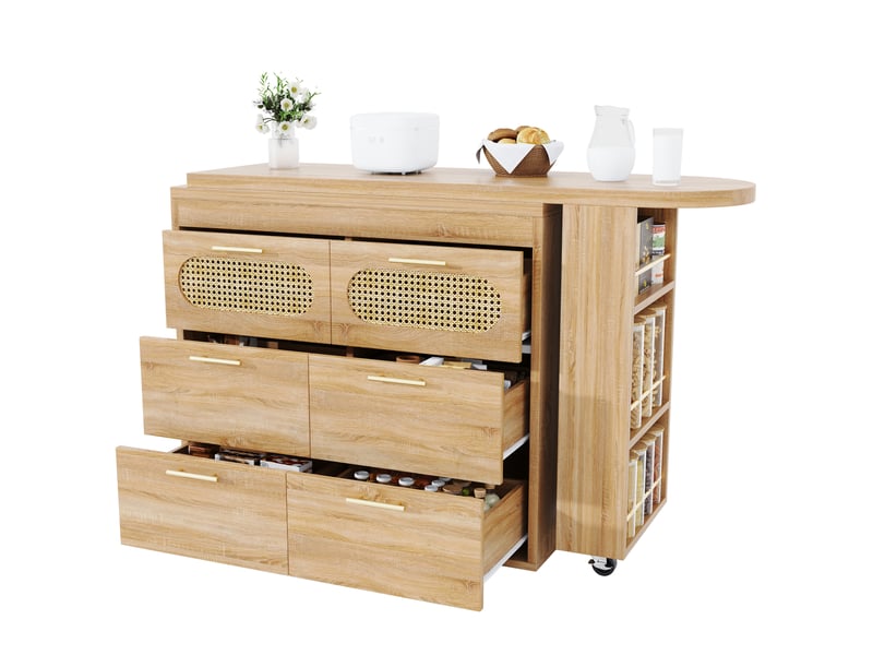  Table de bar pivotante 360° mdf naturelle  - Conforama A