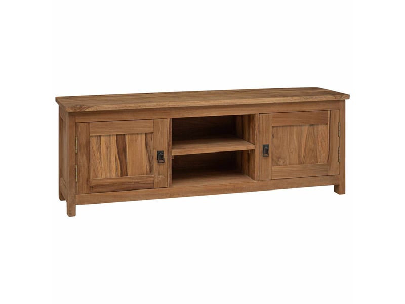  Meuble tv - banc tv - meuble de rangement 110 x 30 x 40 cm naturel bois de teck massif  - Conforama B