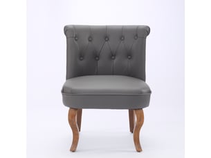 Fauteuil lounge en cuir - cuir pleine fleur - gris - pieds en bois massif - dimensions - poids 8.2 kg