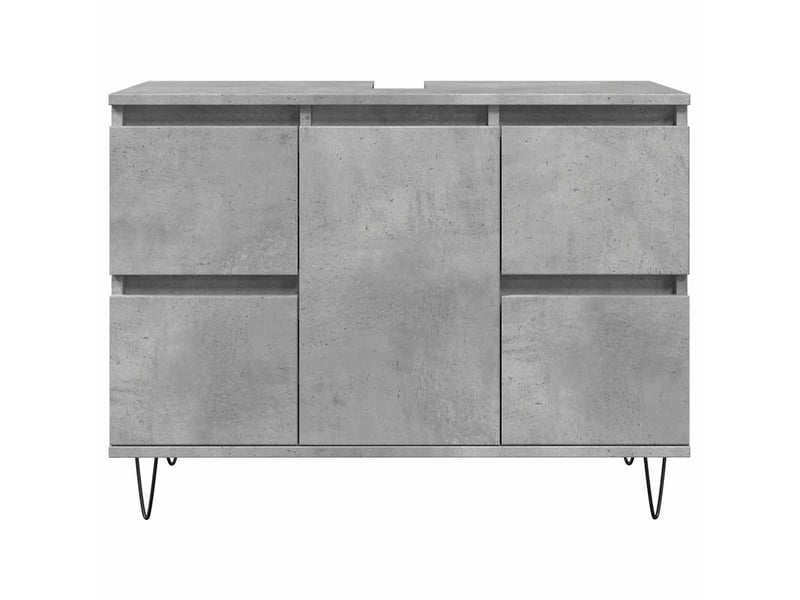  Armoire salle de bain, cabinet de salle de bain gris béton 80x33x60cm bois d'ingénierie cf65212  - Conforama D