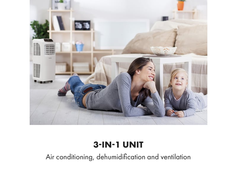 Klarstein pure blizzard smart 9k - climatiseur mobile connecté 9000 btu/2,6 kw - pour 26 á 44 m² -  classe a - blanc  - Conforama E